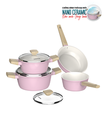 Bộ nồi phủ sứ Nano đáy từ Sunhouse Healthy SHG7979MP4